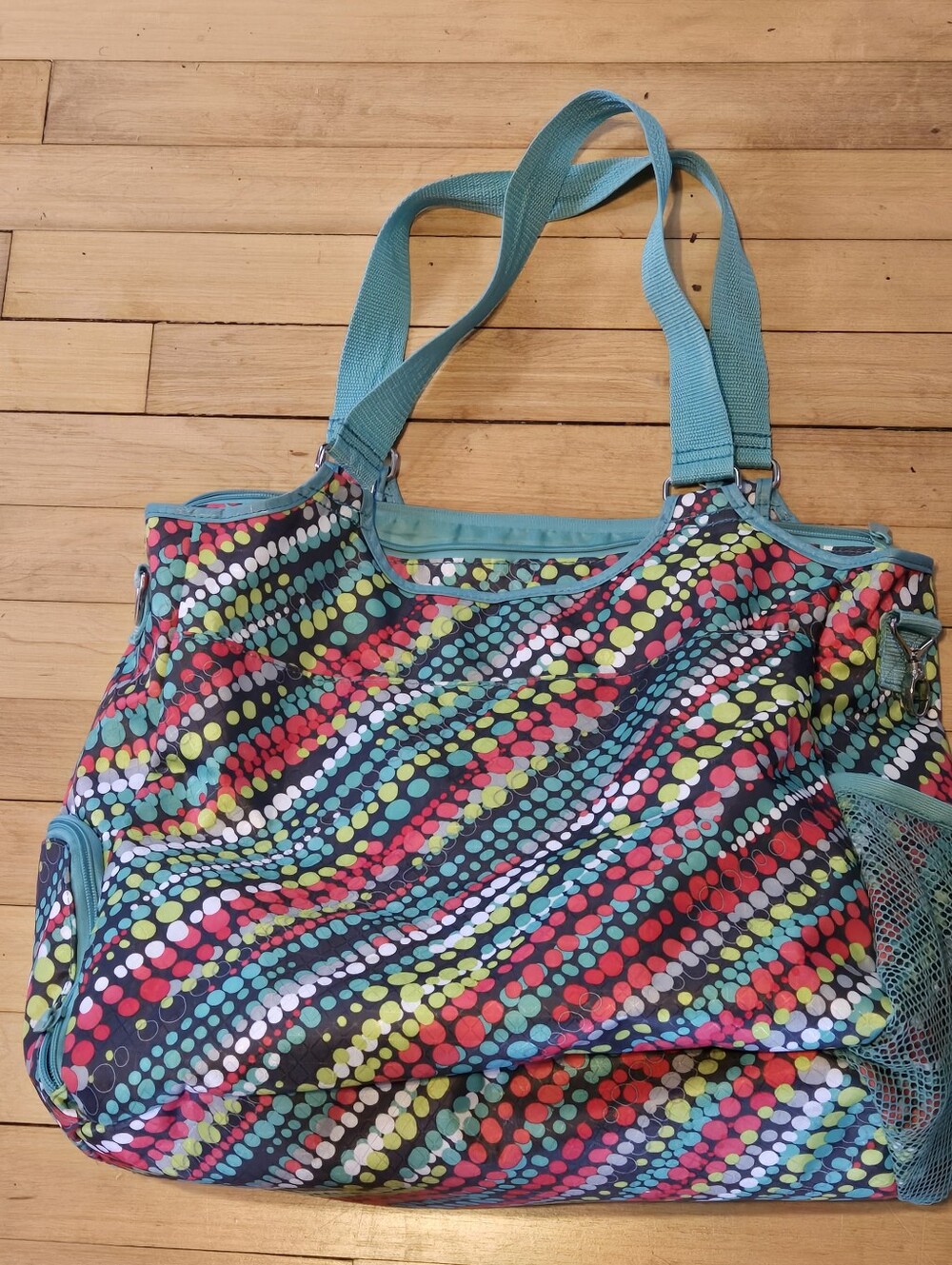 Thirty-One 31 All Pro Tote Pool Beach Gym Yoga Travel Diaper Bag Graffiti Dot